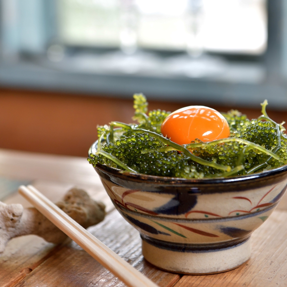 海ぶどう卵かけご飯